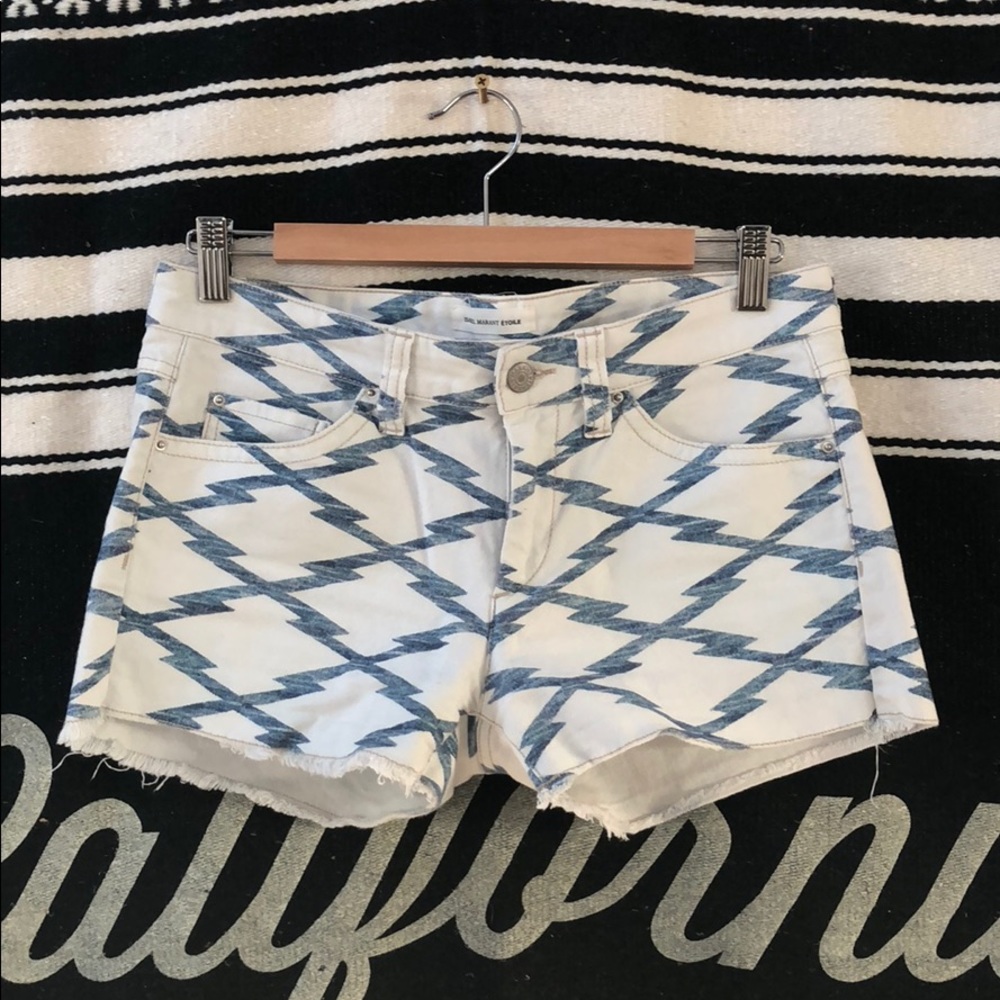 ISABEL MARANT ETOILE Norina Printed Cut-off Shorts